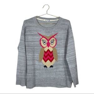 Jolt Gray Owl Sweater